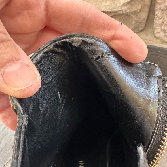 Enzo Angiolini Women's Emni Ankle Boot Black Leather Snakeskin Look Silver Toe - Picture 10 of 10